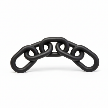 Cato Black Wood 5 Link Chain Sculpture