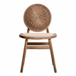 Cebu Beige Fabric and White Wash Elm Wood Dining Chair