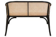 Cebu Natural Cane Bench with Black Beech Wood Frame
