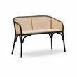 Cebu Natural Cane Bench with Black Beech Wood Frame