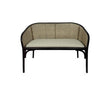 Cebu Natural Cane Bench with Black Beech Wood Frame