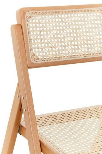 Cebu Natural Rattan and Beechwood Folding Chair