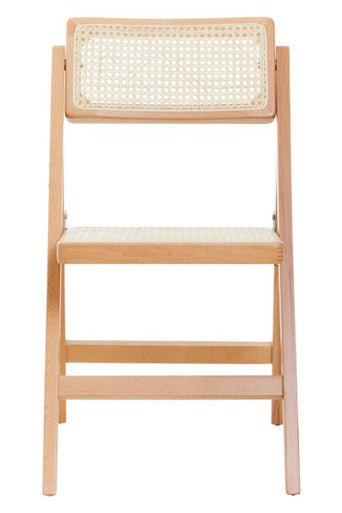 Cebu Natural Rattan and Beechwood Folding Chair