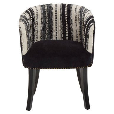 Cefena Black and White Chair