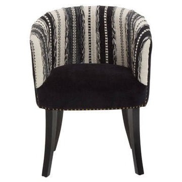 Cefena Black and White Chair