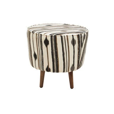 Cefena Linear Diamond Pattern Footstool