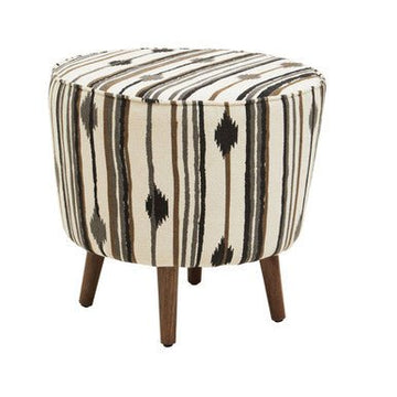 Cefena Linear Diamond Pattern Footstool