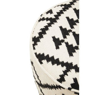 Cefena Round Patterned Footstool