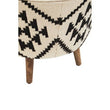 Cefena Round Patterned Footstool