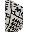 Cefena Square Black and White Patterned Pouffe
