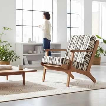 Cefena Armchair With Angular Arms