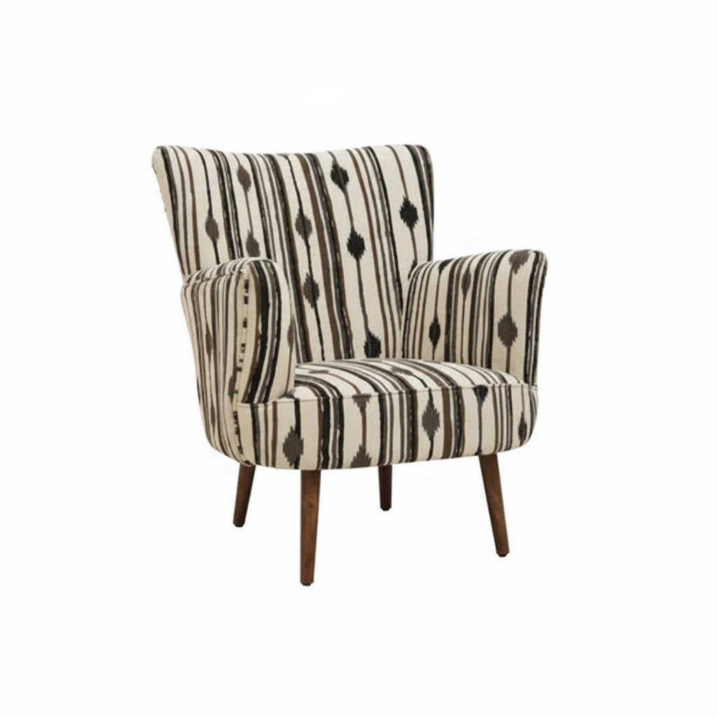 Cefena Armchair With Flared Arms
