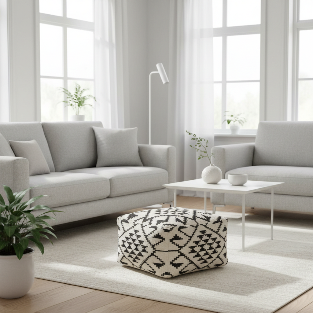 Cefena Berber Style Pouffe