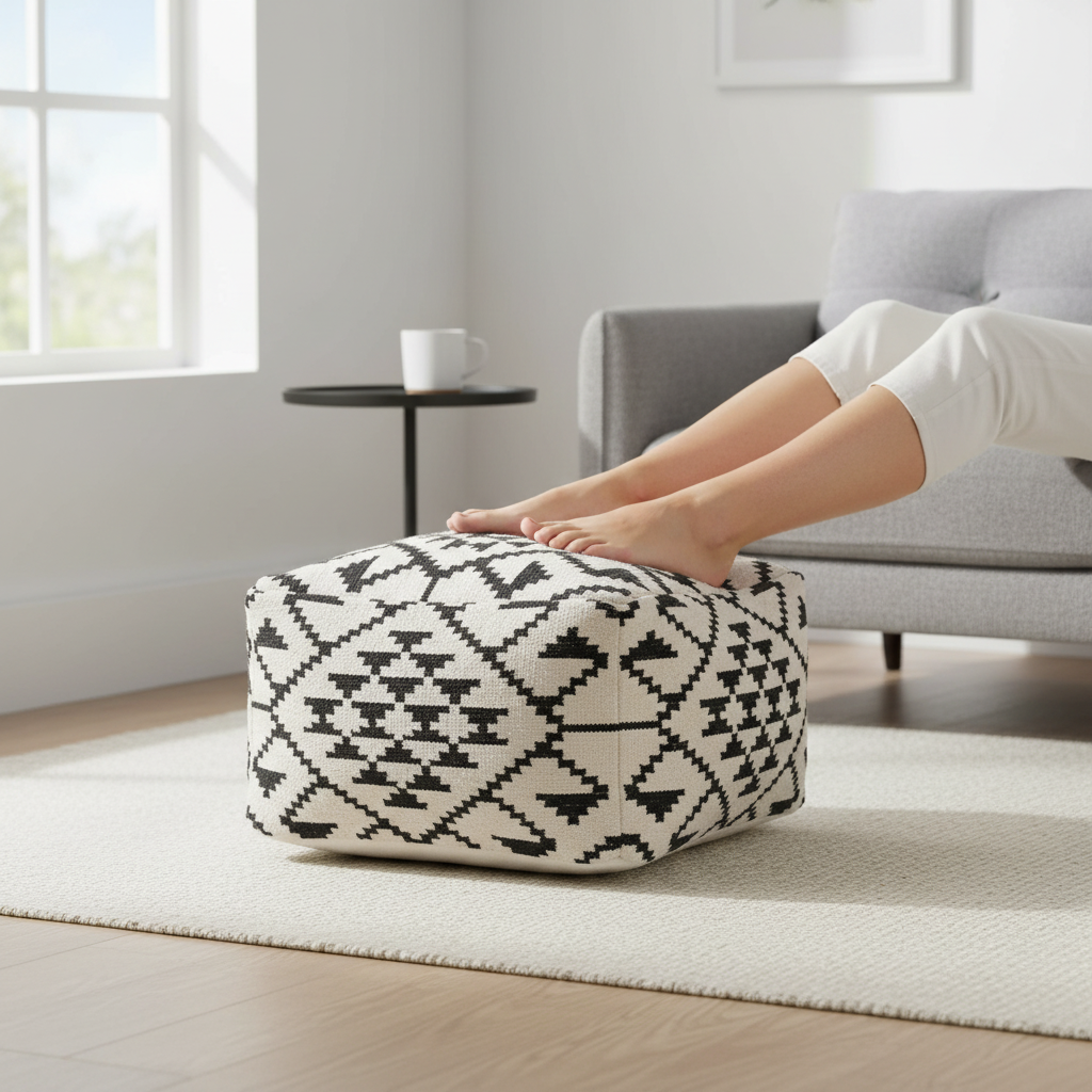Cefena Berber Style Pouffe