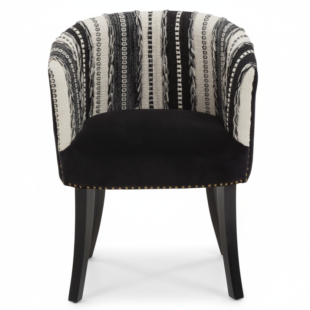 Cefena Black and White Chair