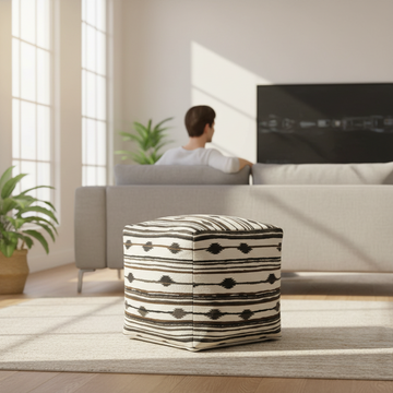 Cefena Square Pouffe