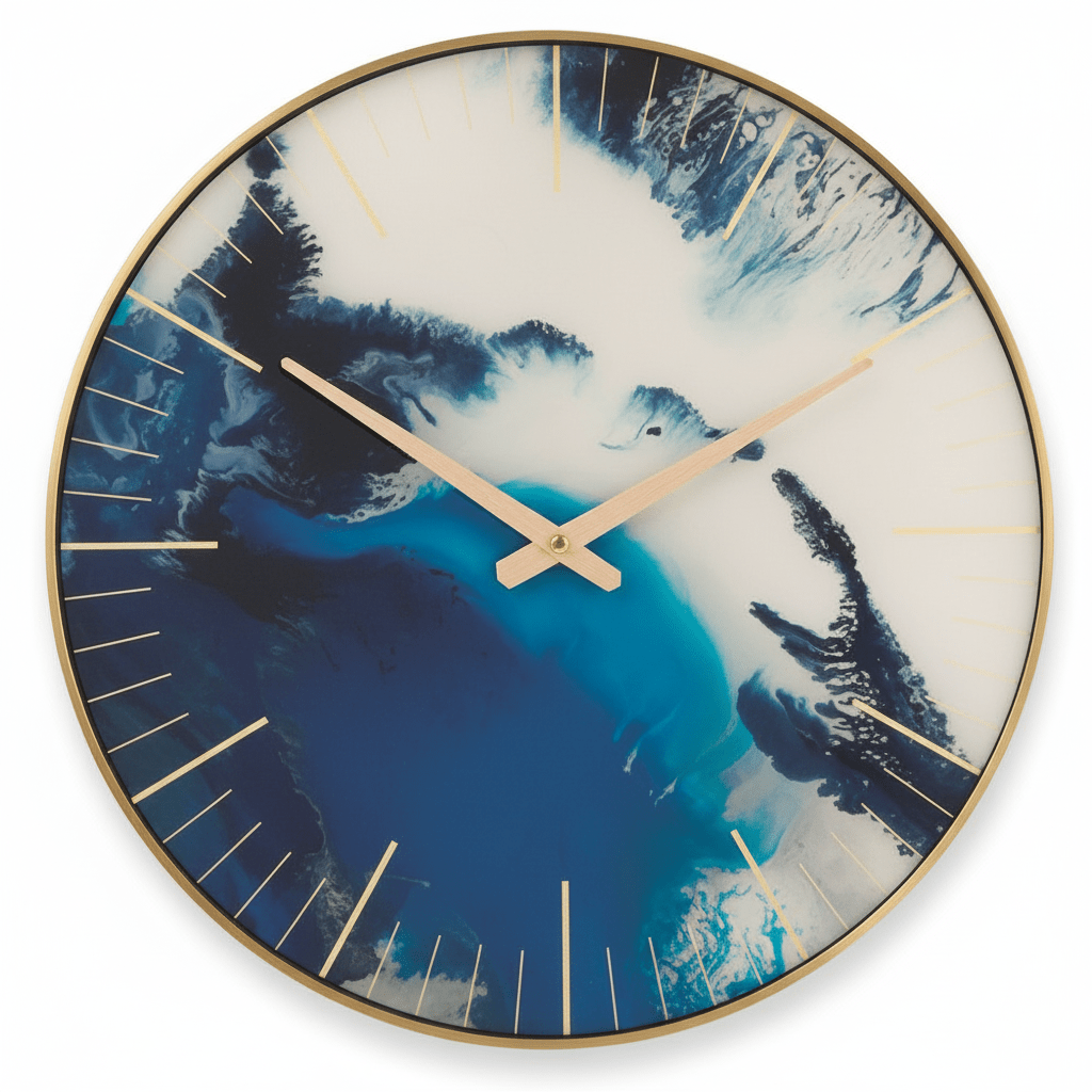 Celina Blue Abstract Wall Clock