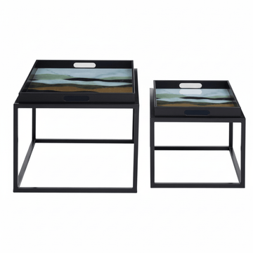 Celina Set Of 2 Assorted Colour Nesting Tables