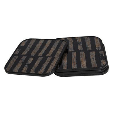 Celina Set Of Four Square Black and Gold Coasters