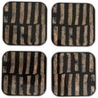 Celina Set Of Four Square Black and Gold Coasters