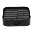 Celina Set Of Four Square Black and Gold Coasters