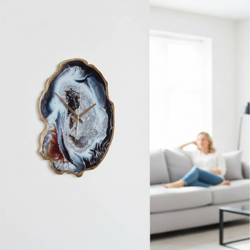 Celina Multicolour Agate Effect Wall Clock