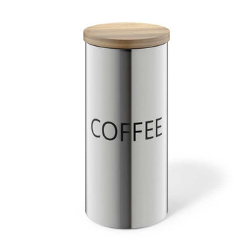 Cera Premium Brushed Stainless Steel Coffee Canister - Airtight Freshness Guardian