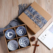 Ceramic Tableware Set - Blue and White Porcelain Bowls