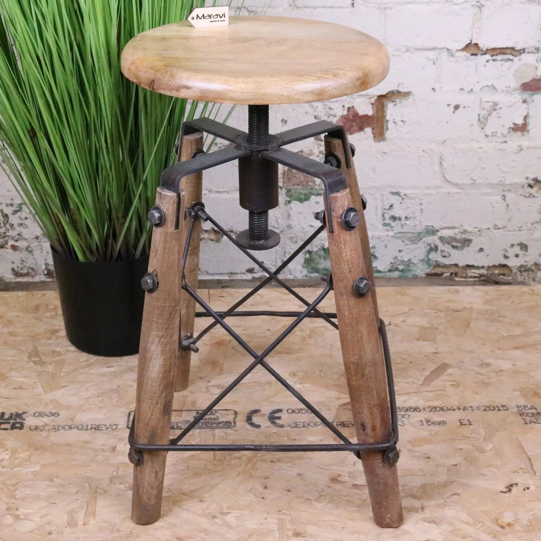 Chayana Adjustable Industrial Stool