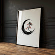 Cherry Blossom Painting Japandi Enso Circle Ink Art — piece 1 of 3 in the set
