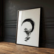 Cherry Blossom Painting Japandi Enso Circle Ink Art — piece 2 of 3 in the set