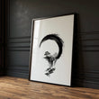 Cherry Blossom Painting Japandi Enso Circle Ink Art | Set of 3