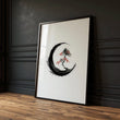Cherry Blossom Painting Japandi Enso Circle Ink Art | Set of 3