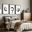 Cherry Blossom Painting Japandi Enso Circle Ink Art displayed on a wall in a styled room — view 9