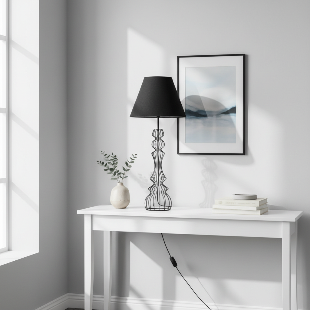 Chicago Black Table Lamp