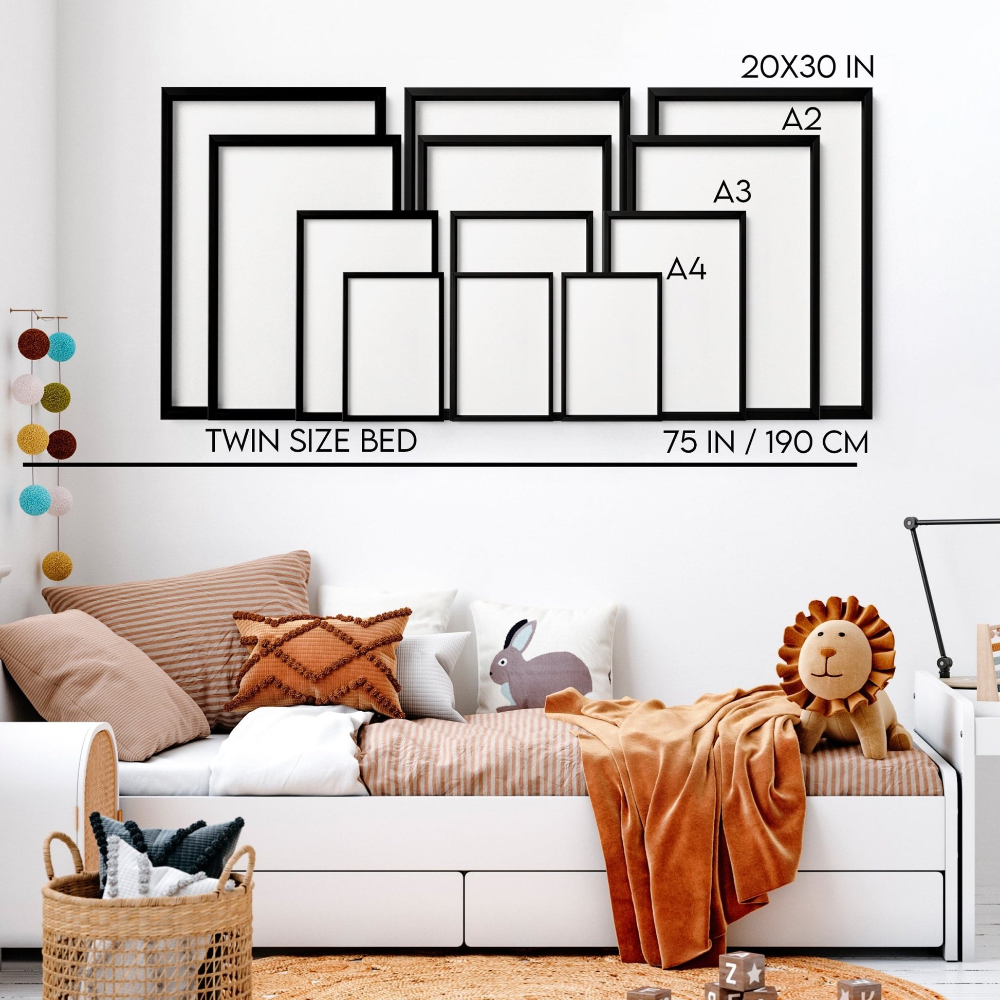 Childrens bedroom decorations | Llama Wall art for Nursery