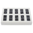 Churchill Games Black and White Rectangular Domino Box