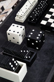 Churchill Games Black Domino Set With Black Dominoes