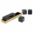 Churchill Games Gold Dice Set with 5 Black Dice