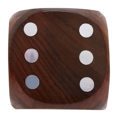 Churchill Games Sheesham Wood Dice Box with 5 Dice