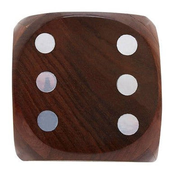 Churchill Games Sheesham Wood Dice Box with 5 Dice