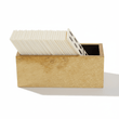 Churchill Games White and Gold Domino Set with White Dominoes