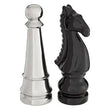 Churchill Set of 2 Black and Silver Chess Pieces