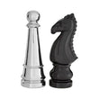 Churchill Set of 2 Black and Silver Chess Pieces