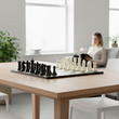 Churchill Games Black And White Foldable Chess Set