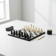 Churchill Games Black And White Foldable Chess Set