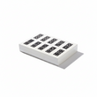 Churchill Games Black and White Rectangular Domino Box