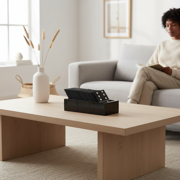 Churchill Games Black Domino Set With Black Dominoes