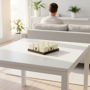 Churchill Games Large White and Black Noughts & Crosses Game