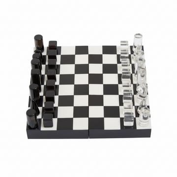 Churchill Games Small Black and White Foldable Chess Set